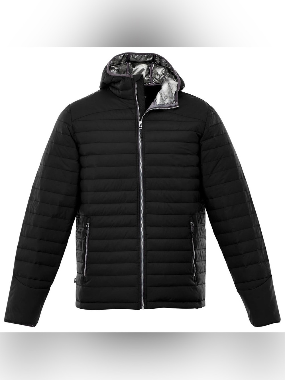 Trimark-sz Medium-Men's Black Quilted/Insulated Hooded PufferJacket